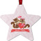 Chipmunk Couple Metal Star Ornament - Front