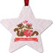 Chipmunk Couple Metal Star Ornament - Double Sided w/ Couple's Names