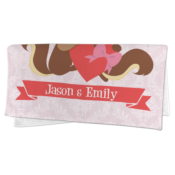 Chipmunk Couple Microfiber Dish Rag - FOLDED (half)