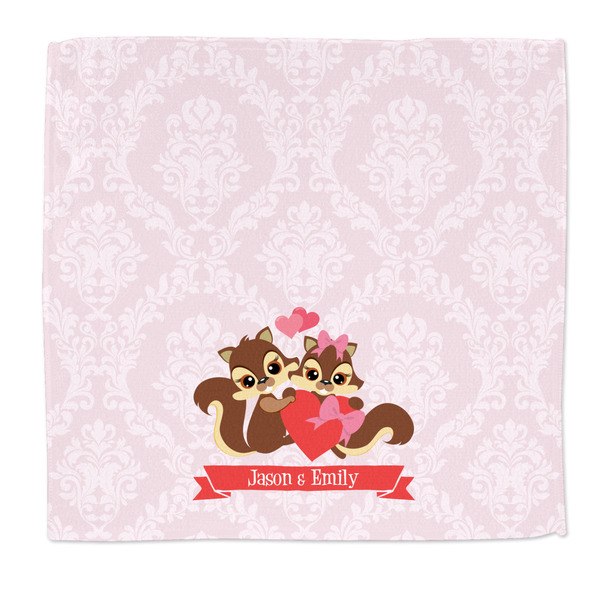Custom Chipmunk Couple Microfiber Dish Rag (Personalized)
