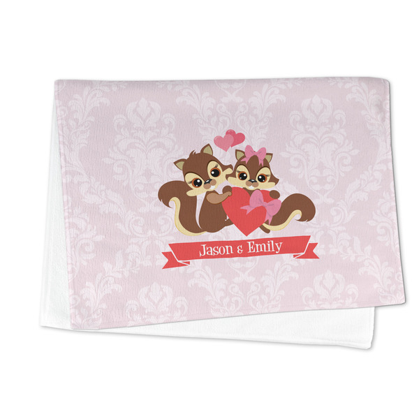 Chipmunk Couple Microfiber Dish Towel - FOLDED HALF