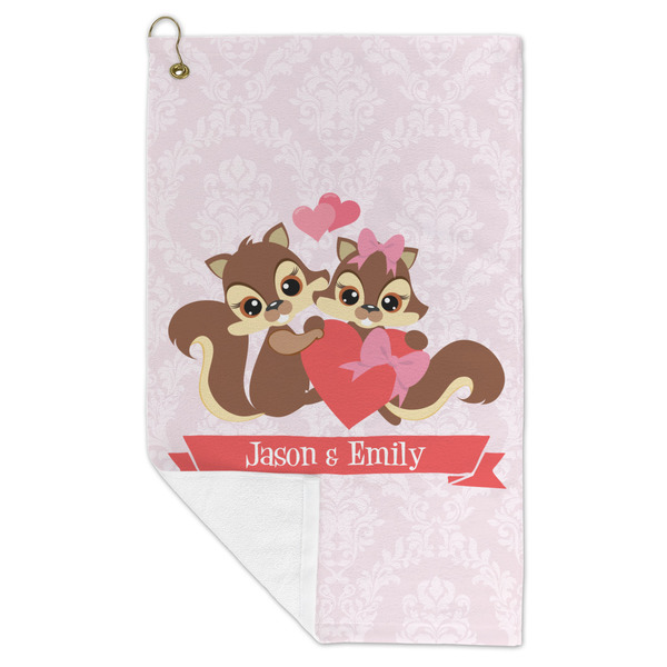 Chipmunk Couple Microfiber Golf Towels - FOLD