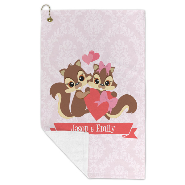 Chipmunk Couple Microfiber Golf Towels - FOLD
