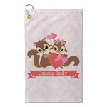 Chipmunk Couple Microfiber Golf Towel - Small (Personalized)