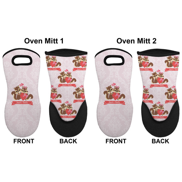Chipmunk Couple Neoprene Oven Mitt - Set of 2 - Approval