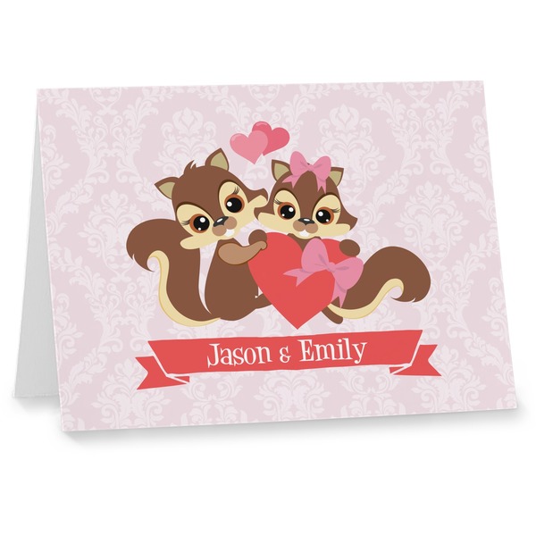 Custom Chipmunk Couple Note cards (Personalized)
