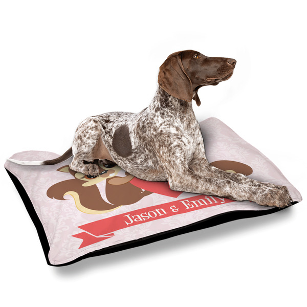 Chipmunk Couple Outdoor Dog Beds - Large - IN CONTEXT
