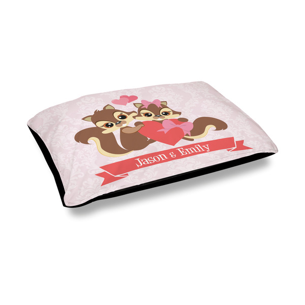 Custom Chipmunk Couple Outdoor Dog Bed - Medium (Personalized)