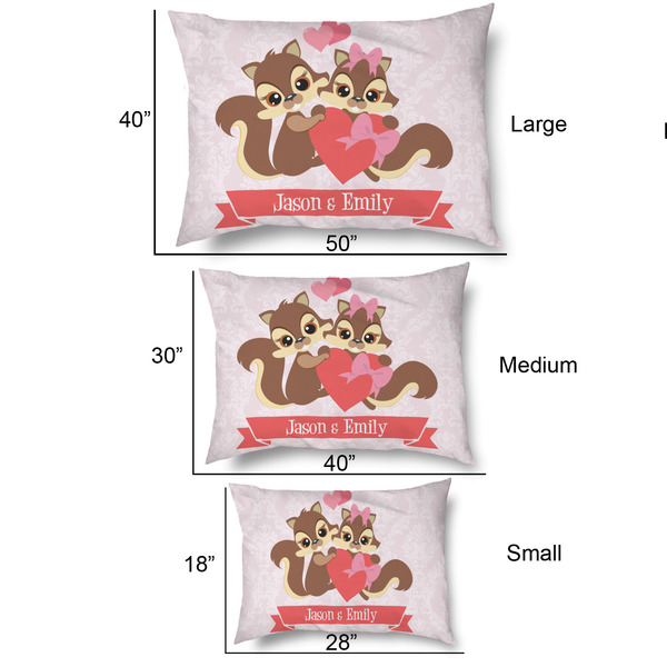 Chipmunk Couple Outdoor Dog Beds - SIZE CHART