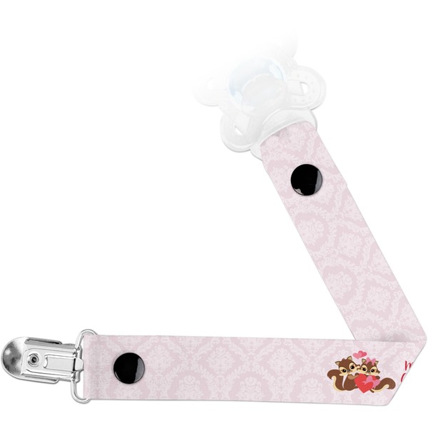 Custom Chipmunk Couple Pacifier Clip (Personalized)