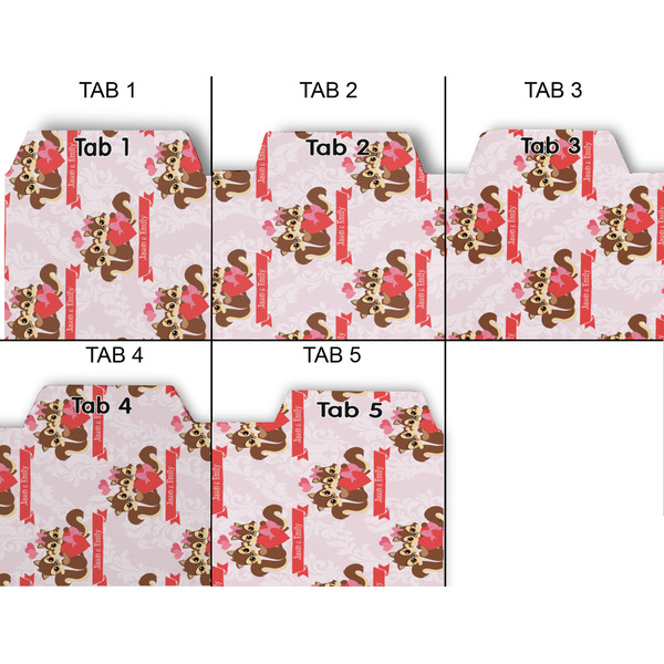 Chipmunk Couple Page Dividers - Set of 5 - Approval