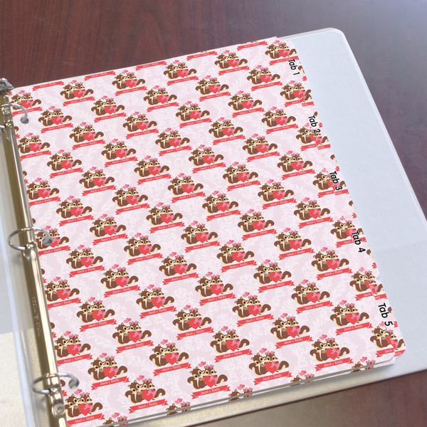 Chipmunk Couple Page Dividers - Set of 5 - In Context
