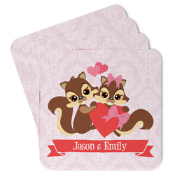 Chipmunk Couple Paper Coasters (Personalized)