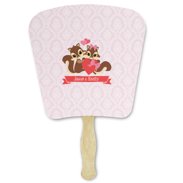 Custom Chipmunk Couple Paper Fan (Personalized)