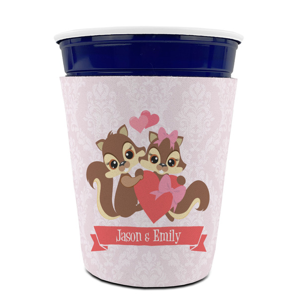 Chipmunk Couple Party Cup Sleeves - without bottom - FRONT (on cup)