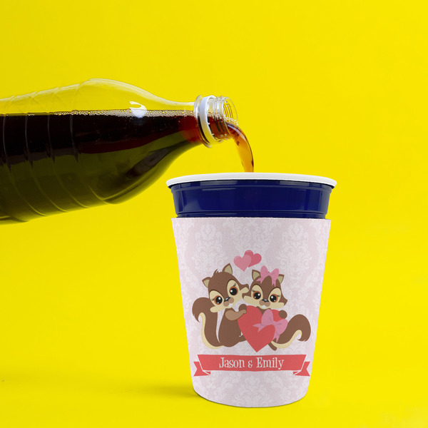 Chipmunk Couple Party Cup Sleeves - without bottom - Lifestyle