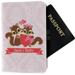 Chipmunk Couple Passport Holder - Fabric w/ Couple's Names