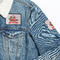 Chipmunk Couple Patches Lifestyle Jean Jacket Detail