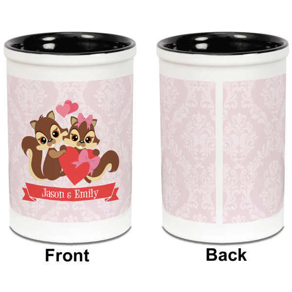 Chipmunk Couple Pencil Holder - Black - approval