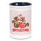 Chipmunk Couple Ceramic Pencil Holders - Blue