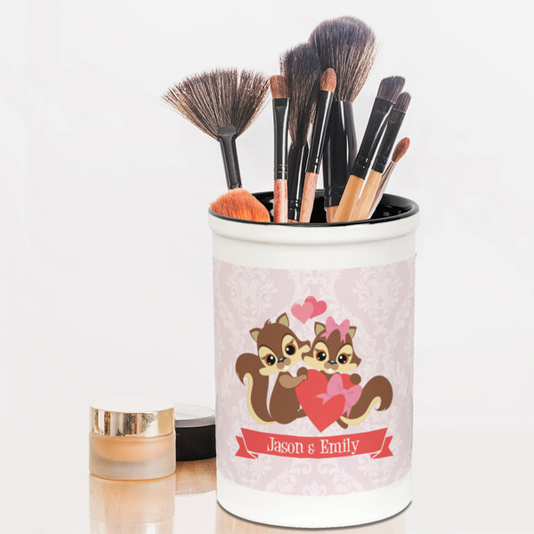 Chipmunk Couple Pencil Holder - LIFESTYLE makeup
