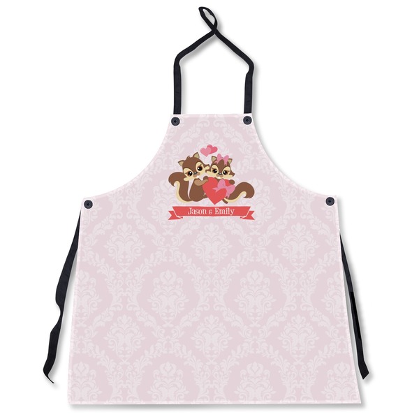 Custom Chipmunk Couple Apron Without Pockets w/ Couple's Names