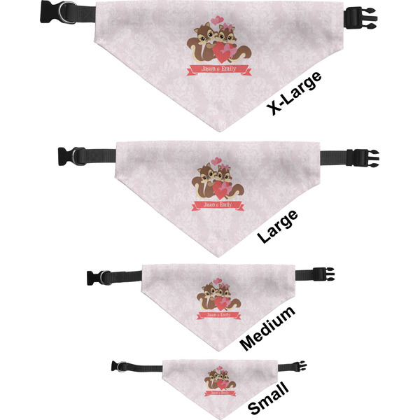 Chipmunk Couple Pet Bandana Sizes