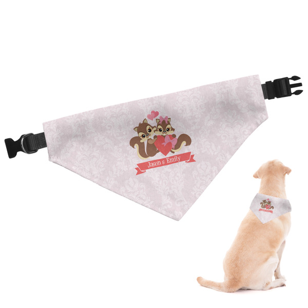 Custom Chipmunk Couple Dog Bandana - XLarge (Personalized)