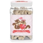 Chipmunk Couple Dog Treat Jar (Personalized)
