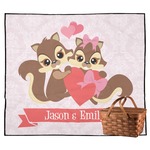 Chipmunk Couple Outdoor Picnic Blanket (Personalized)