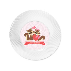 Chipmunk Couple Plastic Party Appetizer & Dessert Plates - 6" (Personalized)