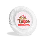 Chipmunk Couple Plastic Party Appetizer & Dessert Plates - 6" (Personalized)