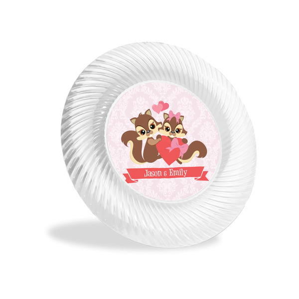 Custom Chipmunk Couple Plastic Party Appetizer & Dessert Plates - 6" (Personalized)