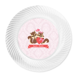 Chipmunk Couple Plastic Party Dinner Plates - 10" (Personalized)