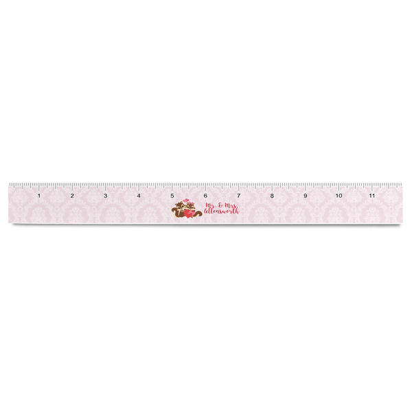 Chipmunk Couple Plastic Ruler - 12" - FRONT