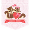 Chipmunk Couple Iron On Faux Pocket (Personalized)