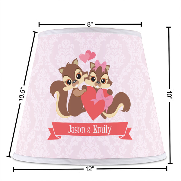 Chipmunk Couple Poly Film Empire Lampshade - Dimensions