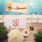 Chipmunk Couple Pool Towel Lifestyle