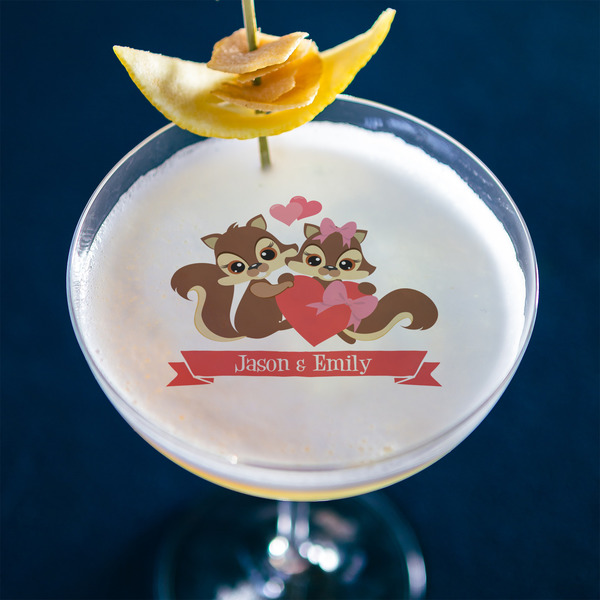 Chipmunk Couple Printed Drink Topper - XLarge - In Context