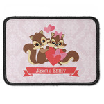 Chipmunk Couple Iron On Rectangle Patch w/ Couple's Names