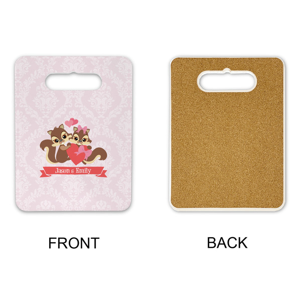 Chipmunk Couple Rectangle Trivet with Handle - APPROVAL