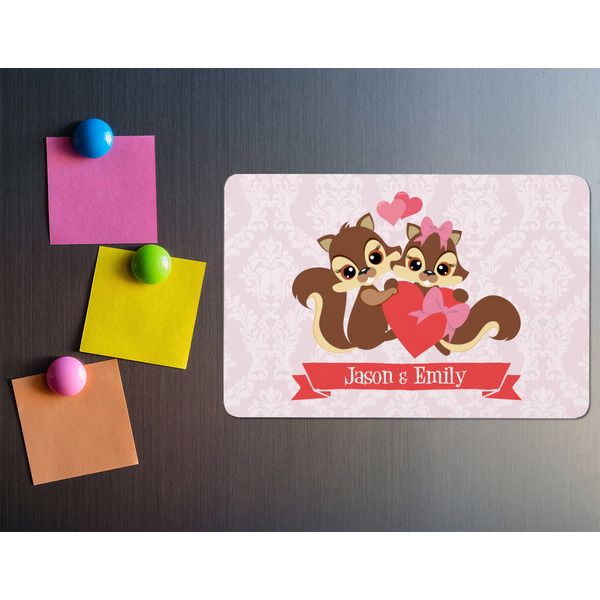 Chipmunk Couple Rectangular Fridge Magnet - LIFESTYLE