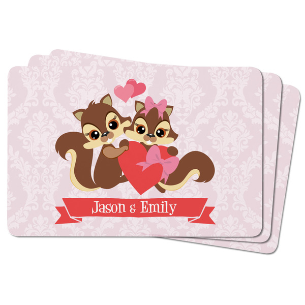 Chipmunk Couple Rectangular Fridge Magnet - THREE