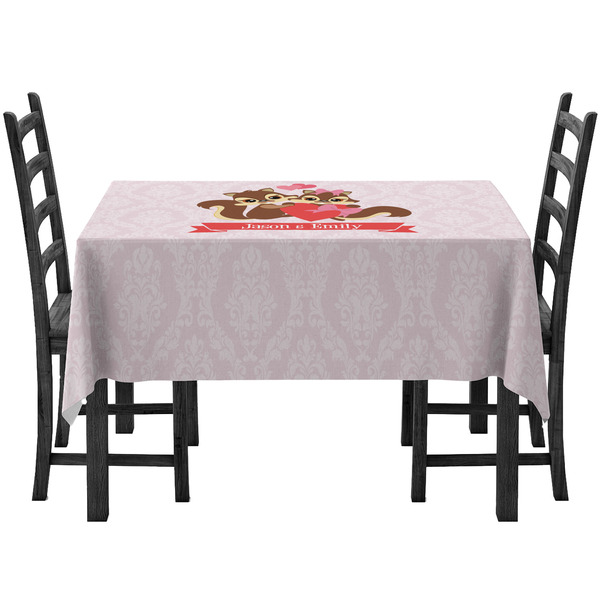 Custom Chipmunk Couple Tablecloth (Personalized)
