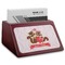 Chipmunk Couple Red Mahogany Business Card Holder - Angle
