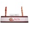 Chipmunk Couple Red Mahogany Nameplates with Business Card Holder - Straight