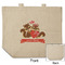 Chipmunk Couple Reusable Cotton Grocery Bag - Front & Back View