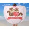Chipmunk Couple Round Beach Towel - In Use