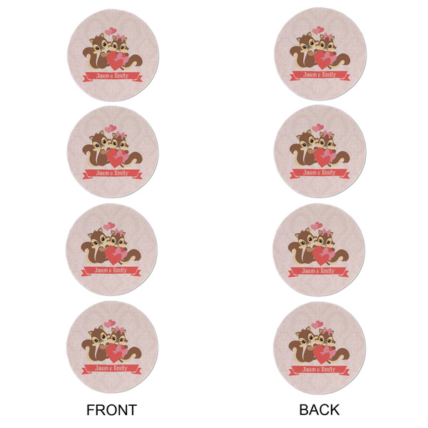 Chipmunk Couple Round Linen Placemats - APPROVAL Set of 4 (double sided)