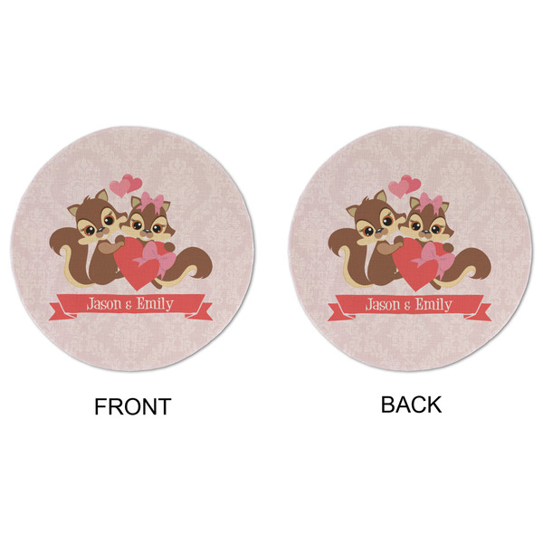 Chipmunk Couple Round Linen Placemats - APPROVAL (double sided)